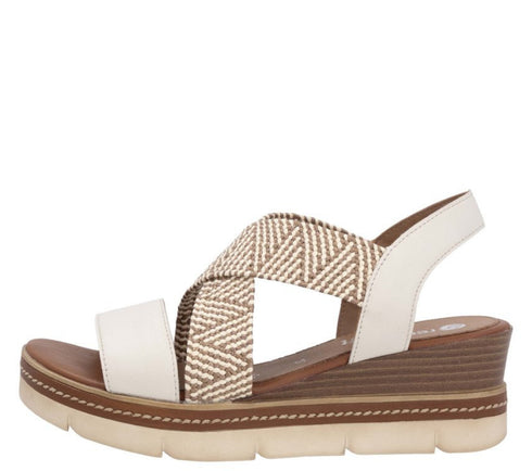 Sandale casual, dama, REMONTE SOFT, D2L54-60 bej, piele ecologica